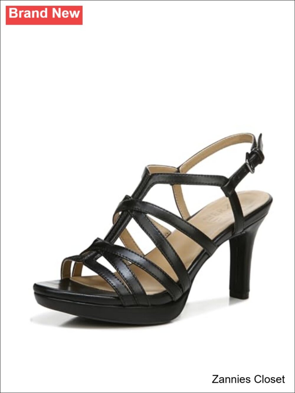 ✨ Naturalizer Baylor Strappy High Heel Sandal Platform Pump Cutout